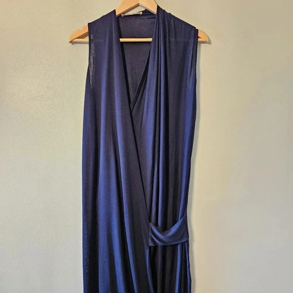 Acne Studios Natifa Draped Sleeveless Mini Navy Dress Size XXS. - Picture 9 of 14